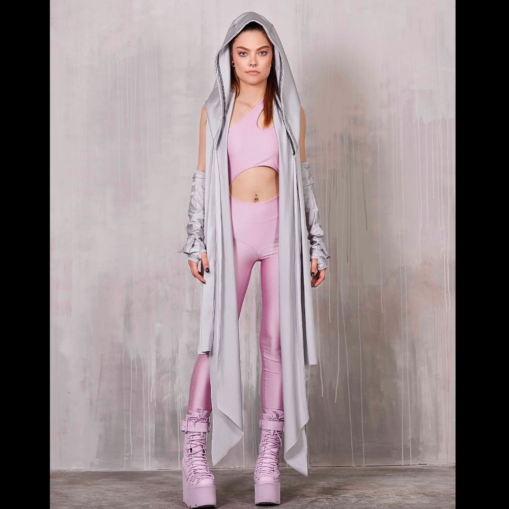 Gizda long hooded scarf Festival Burning Man hood - rave gear infinity cosplay